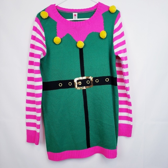 total girl Other - Total girl ELF Christmas sweater Dress Sequin